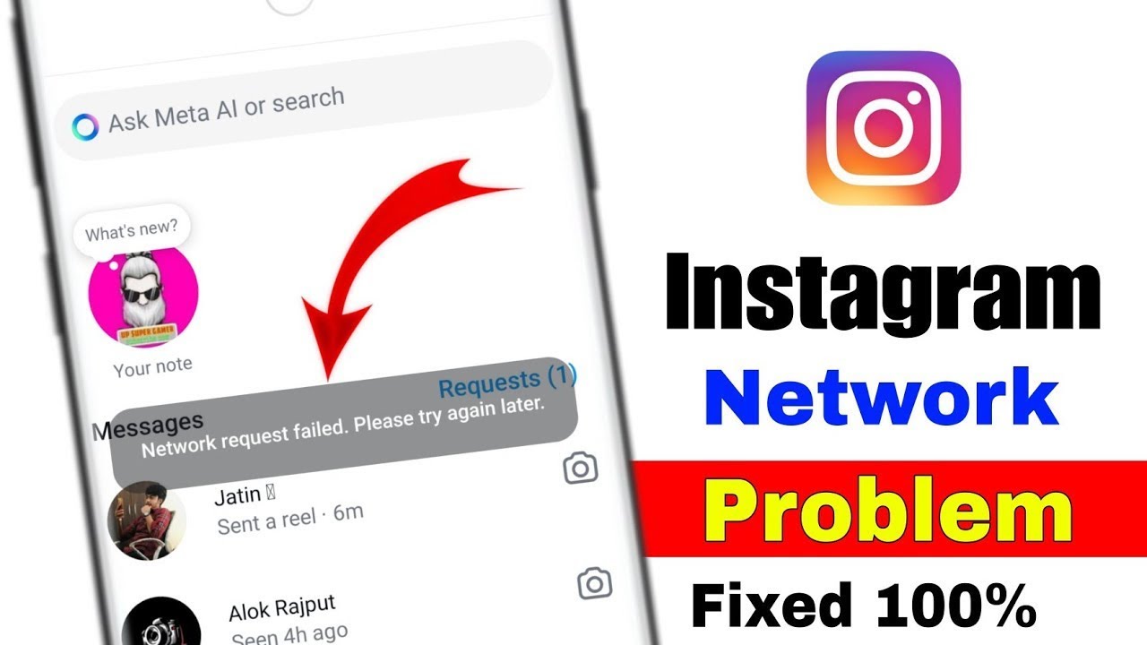 instagram network request failed please try again later | instagram message network request failed 