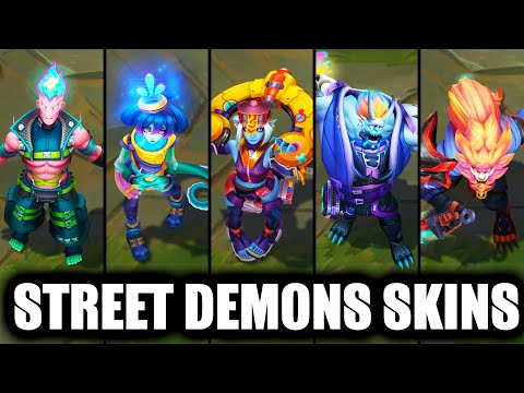 All New Street Demons Skins Spotlight Briar Rengar Neeko Zyra Brand Mundo (League of Legends)