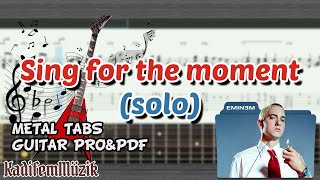 Sing for the Moment (Solo) - Easy Electric Guitar Tutorial + TABs (Eminem) | Kadifem Tabs