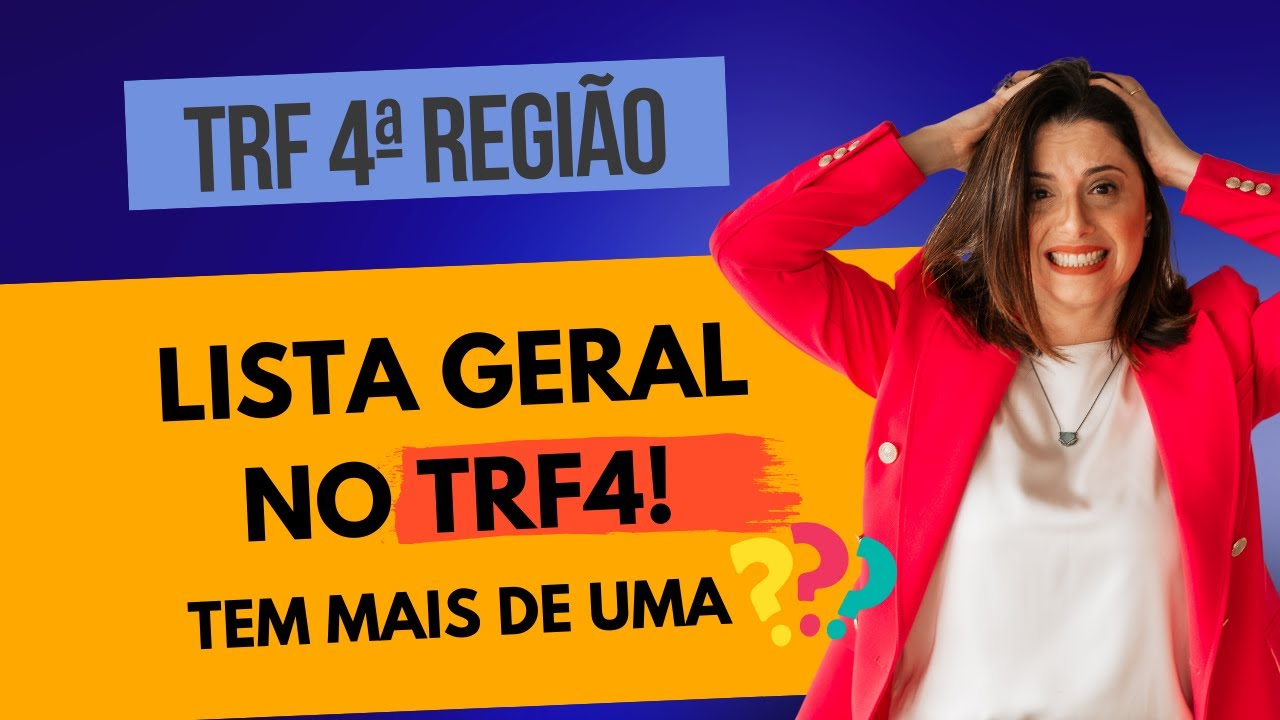 [TRF4] Como funciona inscrição no concurso para Lista Geral do TRF da 4ª Região