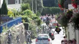 preview picture of video '2012 Sept Tour Britain South Brent 3 Peleton and Cars'