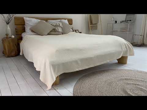 Плед покрывало SOFT, 100% коттон, Молоко цвет (Размера и цвета в ассортименте) - фото 1 - id-p2126045986