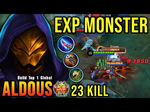23 Kills!! MVP 16.0 Points Aldous Exp Lane Monster!! - Build Top 1 Global Aldous ~ MLBB