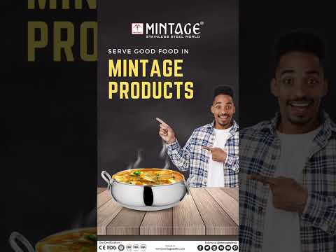 MINTAGE Round Stainless Steel Non Stick Kadhai Aura -15 No., For Home, Capacity: 5 Ltr