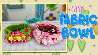 Easy Fabric Bowl | The Sewing Room Channel