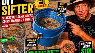 Dump In Sand... Coins Come Out! DIY Vibrating Sifter 🪙⚡