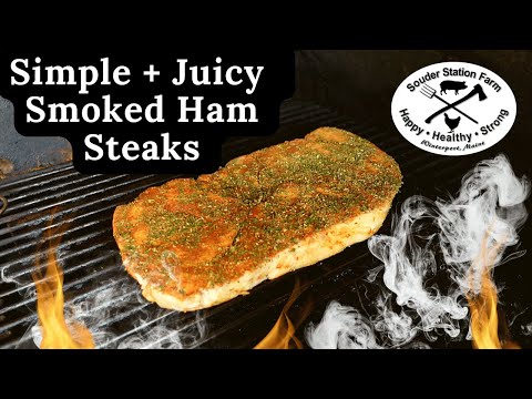 Super Simple Smoked Ham Steaks For Dinner