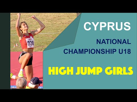National Championship of Cyprus. High jump. Girls U18