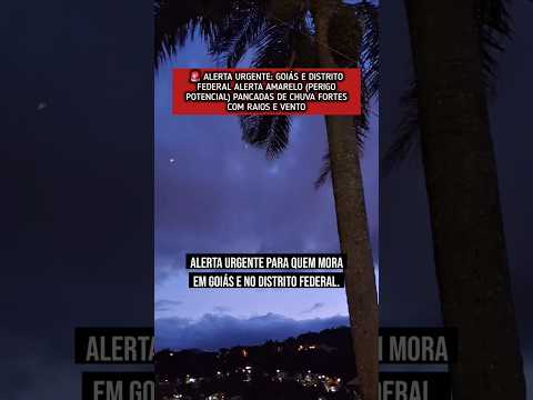 ⚠️ ALERTA: Goiás e DF — chuva forte 19/10 a 21/10 #shorts #previsãodotempo