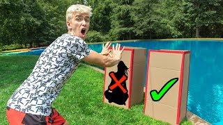 DONT Push the Wrong MYSTERY BOX into the Water! (POND MONSTER)