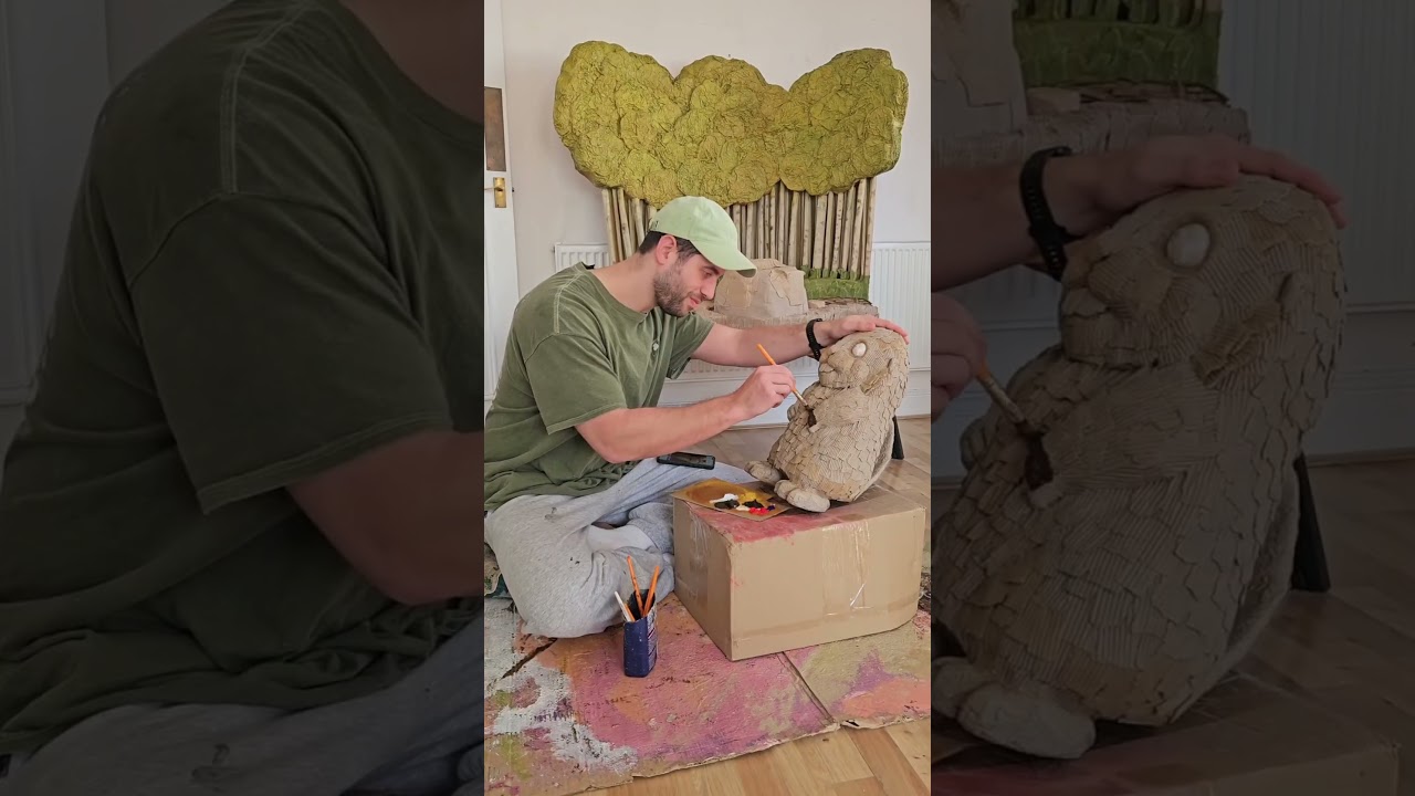 Mabel the Beaver Comes to Life! | Cardboard Art for Disney & Pixar’s Hoppers