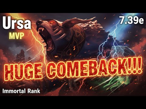 IMPOSSIBLE URSA COMEBACK | From 3% Win Chance! Immortal Ranked Match (Dota 2 7.39e)