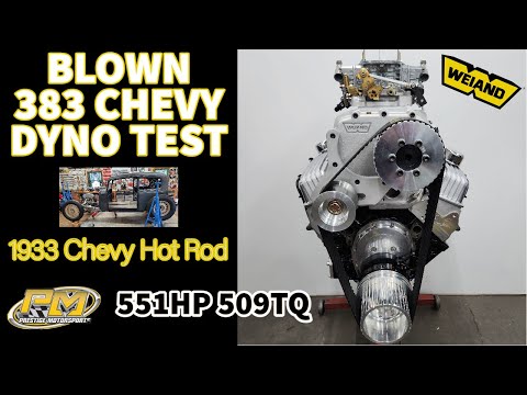 Blown 383 Stroker Dyno Testing for Doug's '33 Chevy Hot Rod at Prestige Motorsports
