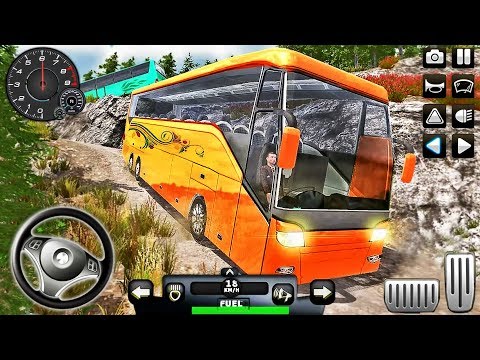 Coach Bus Driving Simulator 3D - Uphill Mountain Offroad Drive - Android GamePlay