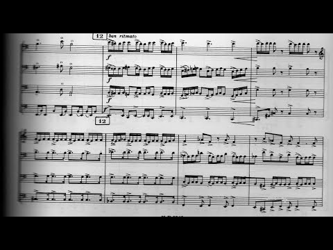 Alexandre Tansman - Deux Mouvements for 'Cello Quartet (1935) [Score-Video]