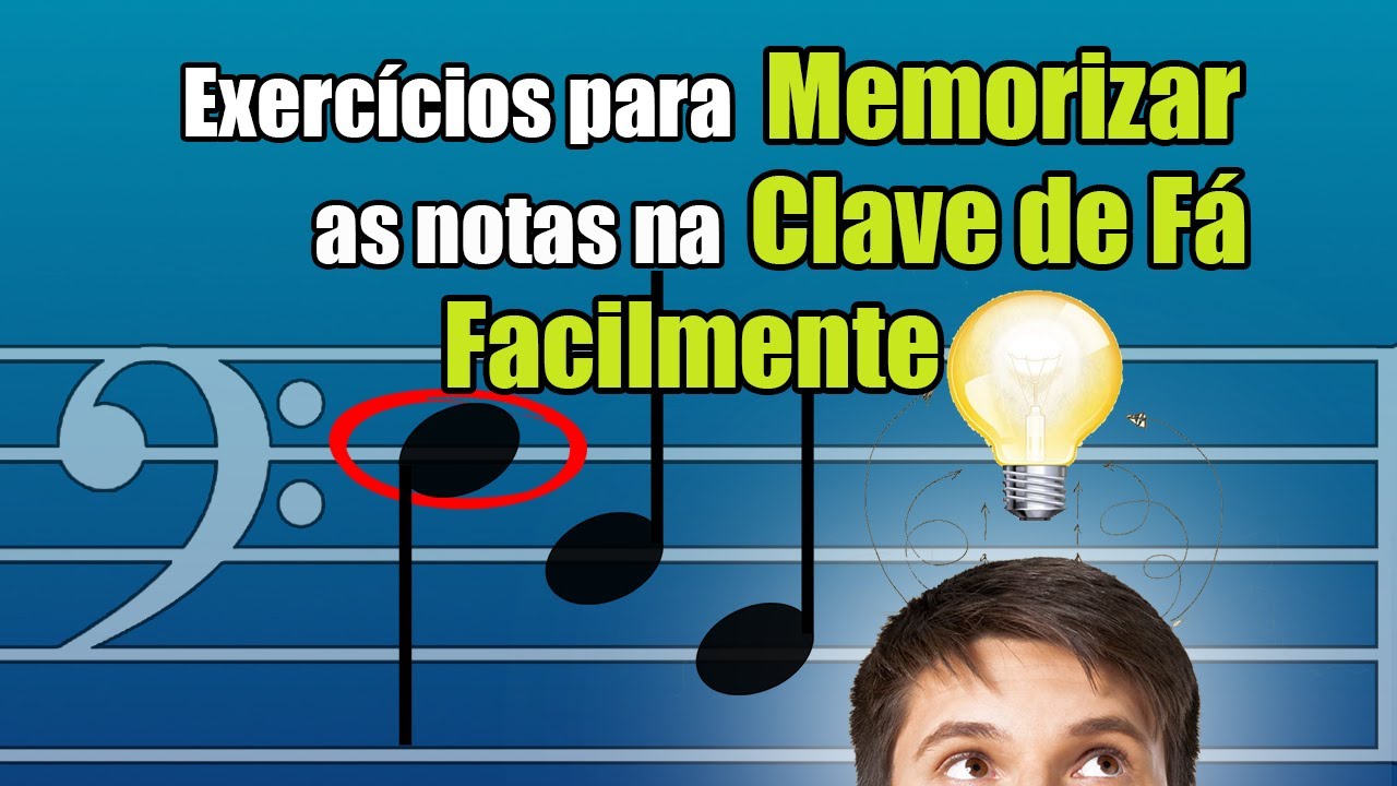 Exercícios para memorizar as notas na clave de Fá