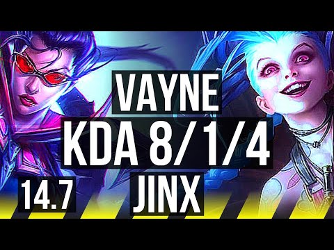 VAYNE & Karma vs JINX & Lulu (ADC) | Quadra, 8/1/4, 600+ games, Dominating | EUW Master | 14.7