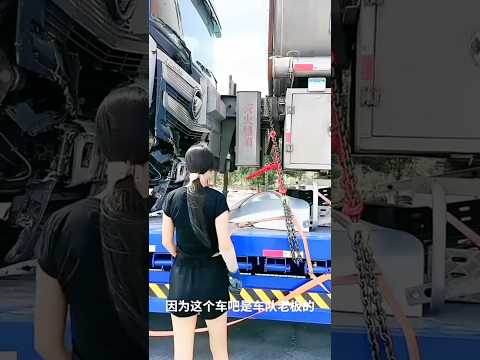 Chuyến hàng khủng của nữ tài xế chở xe cứu hộ #nutaixe #80smusic #nutaixe #automobile #xetaitrung