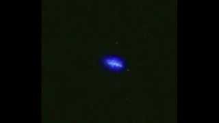 ufo blue orb streaking across sky