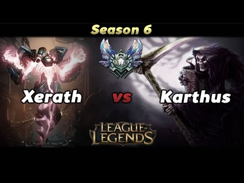League of Legends - Xerath vs Karthus Season 6 Gameplay