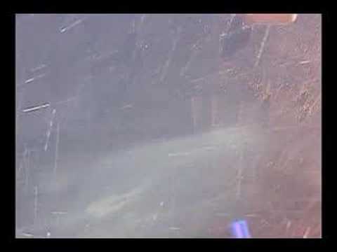 Slow Motion of SUV Being Struck By Lightning While Driving