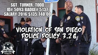 Copwatch | Man Tazed at SDPD Mid City Sub | Complaint Filed on Sgt Turner for Obstructing