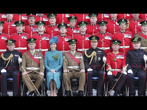 فيديو الأمير ويليام يقلد زوجته برتبة عقيد أثناء مشاركتهما في عيد القديس باتريك