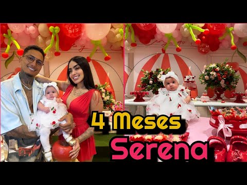 Mc Mirella e Dinho Alves celebram os 4 Meses da filha Serena