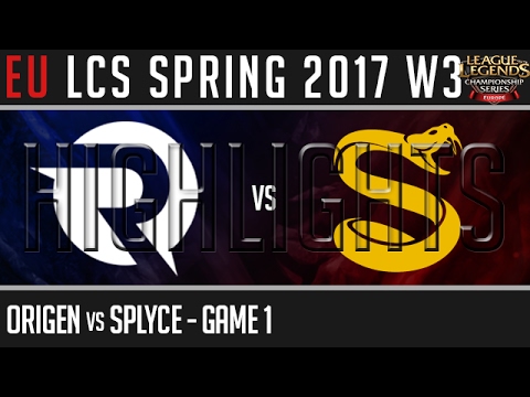 Origen vs Splyce Highlights Game 1 - EU LCS W3D3 Spring 2017 - OG vs SPY G1