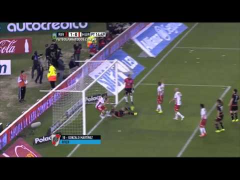 Gol de Martínez. River 1 Huracán 0.Fecha 22.Torneo Primera División 2015.FPT