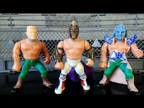 🇲🇽I'm making Custom WWE/AEW/WCW Mysterio Dominik + Juventud Guererra Hasbro Retro wrestling Figures😁