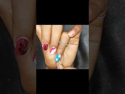 flower nail design💅🏽 #nailart #shorts