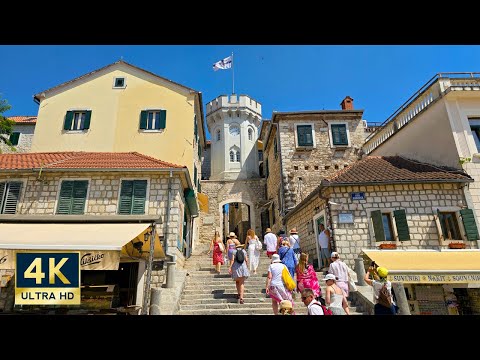 Herceg Novi Montenegro 4K Kotor Bay Walking Tour 2025