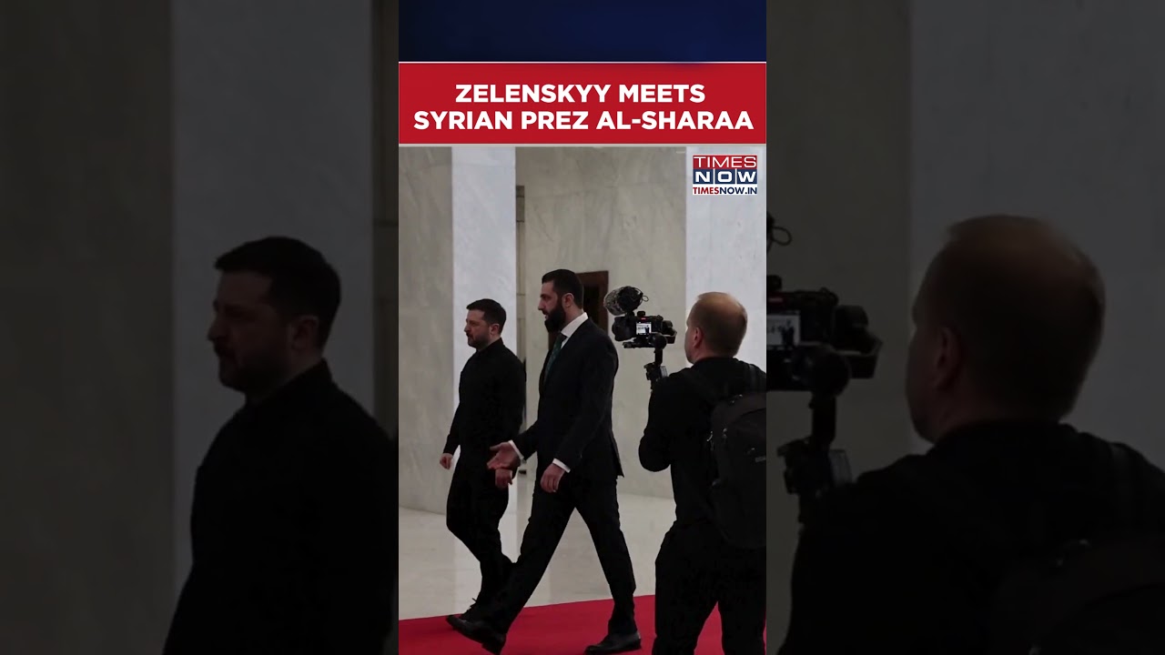 Ukraine's Prez Zelenskyy Meets Syrian Prez Al-Sharaa To Discuss Regional Cooperation #shorts