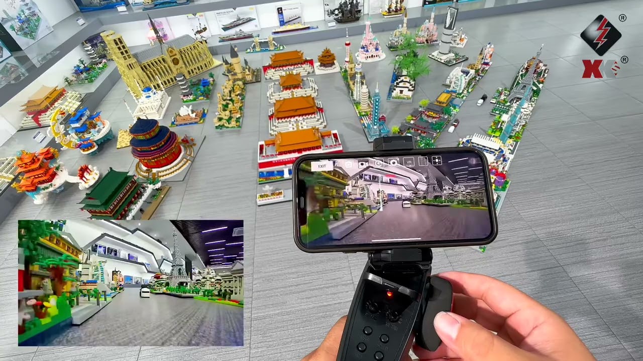 WLtoys 1:64 2.4G 4CH FPV RC Car APP Controlled RTR Mini Vehicle with Camera,Lights and 3-Speed Modes