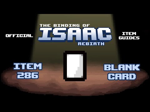 Official TBOI Item Guides No. 286: Blank Card