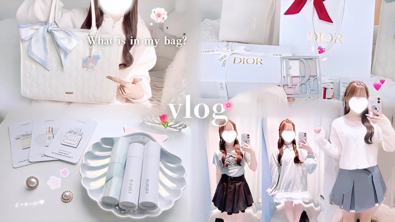 【Vlog】春からｷﾗｷﾗ大学生になる準備💖/通学バッグの中身👜/髪染め＆ピアス/ショッピング/香水