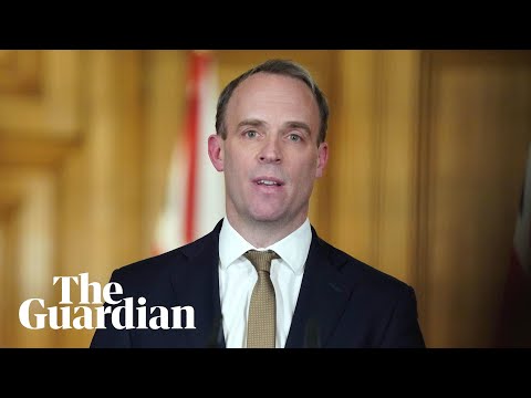 Coronavirus: Dominic Raab gives update as Johnson remains in hospital – watch live