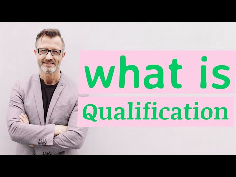 Qualification | Definition of qualification