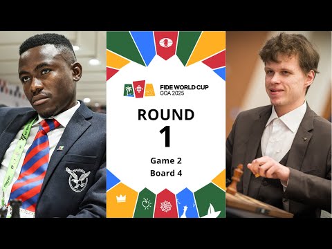 🇳🇦 Ndahangwapo Heskiel – Artemiev Vladislav | FIDE World Cup 2025 | Game 2 | Board 4