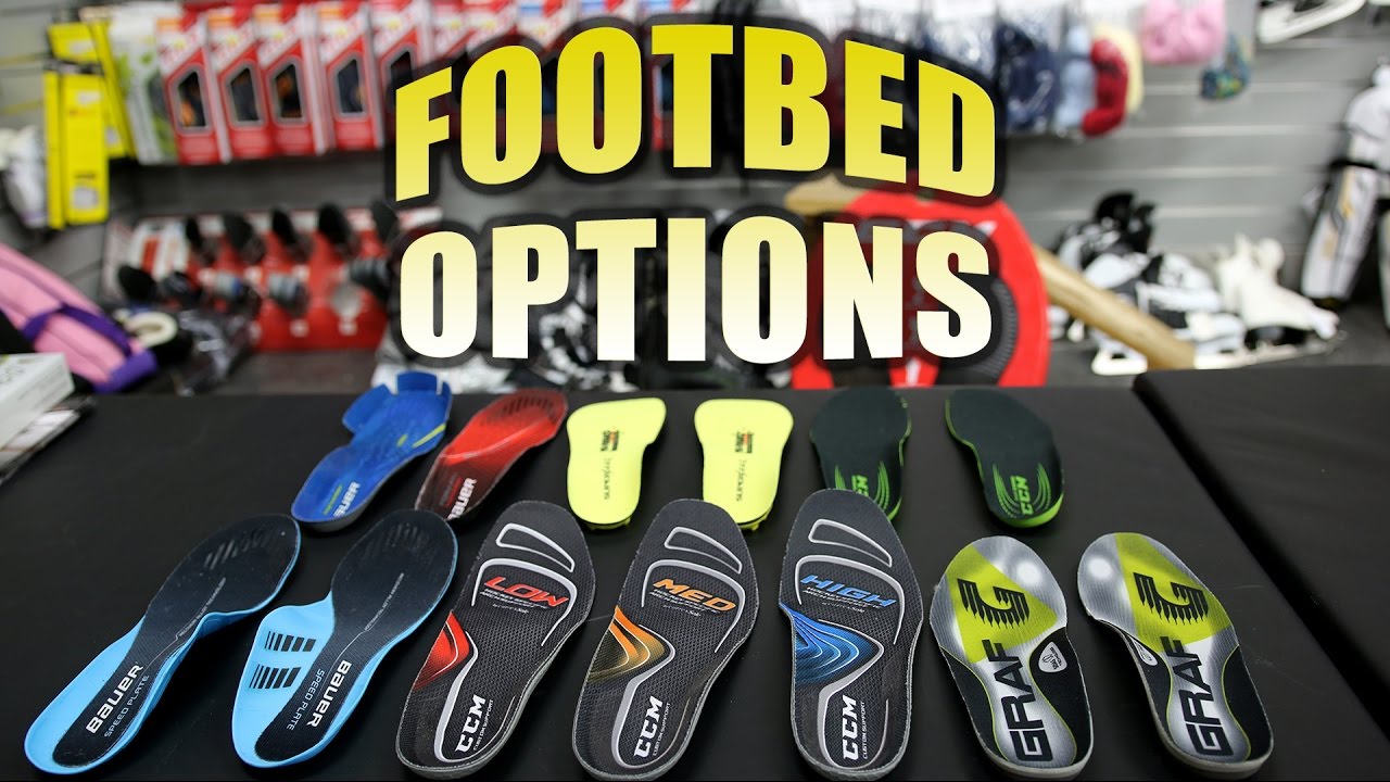 Footbed / insole options to reduce foot pain for Hockey Players