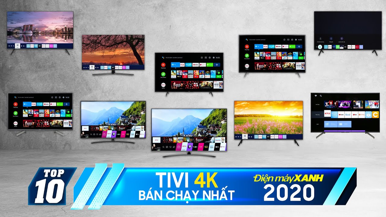 Top 10 tivi 4K bán chạy nhất năm 2020 tại Điện máy XANH