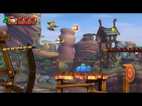 Donkey Kong Country Tropical Freeze: 3-A Rickety Rafters (Puzzle pieces + KONG)
