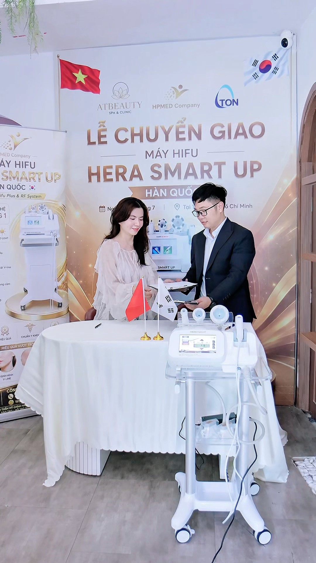 Thumbnail YouTube Shorts: Highlight lễ chuyển giao HIFU Hera Smart Up tại ATBEAUTY
