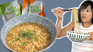 Vite Ramen -- High-protein Healthy Instant Ramen?!  | BONUS: Emmy's childhood sticker collection