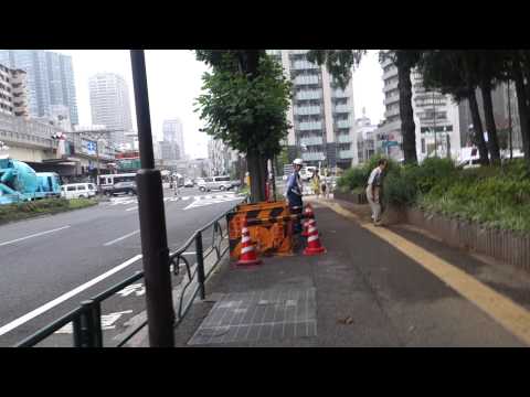 2014 Japan Trip - Walking to Akabanebashi Subway Station