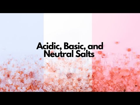 Acidic, Basic, and Neutral Salts // HSC Chemistry