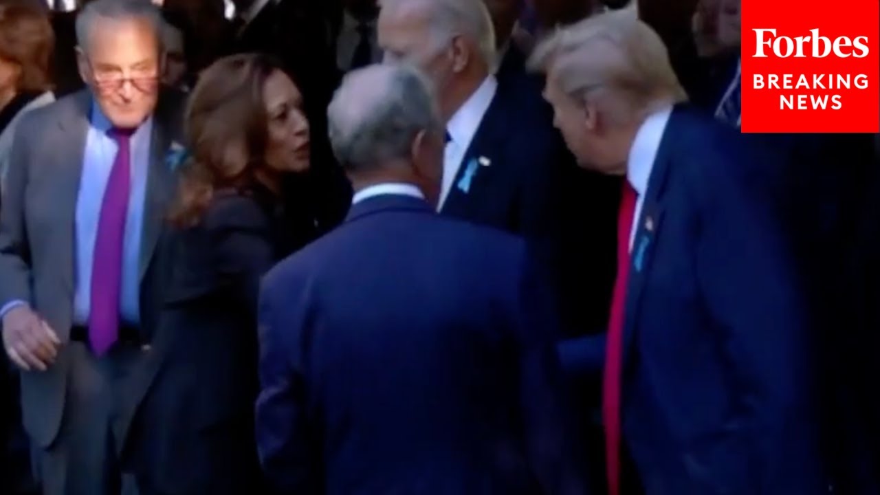 JUST IN: President Biden And VP Harris Arrive At Ground Zero, Shake Hands With Trump