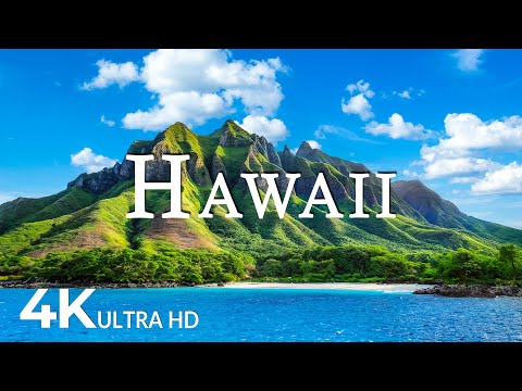 FLYING OVER HAWAII (4K UHD) - Soothing Music Along With Beautiful Nature Video - 4K Video UltraHD #3