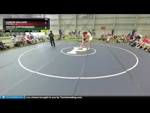 182 Lbs Placement Matches (8 Team) - Landon Williams, Tennessee Vs Westen Hoffschneider, Colorado
